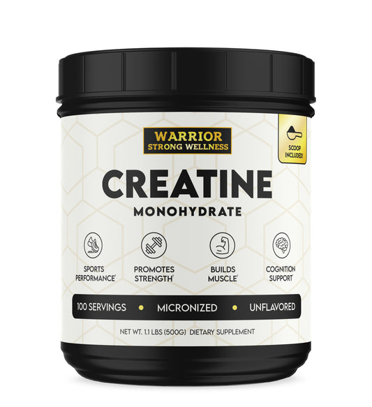 Creatine Monohydrate Powder, Unflavored Micronized Powder- Support Muscles, Cellular Energy & Cognitive Function (90 day supply)