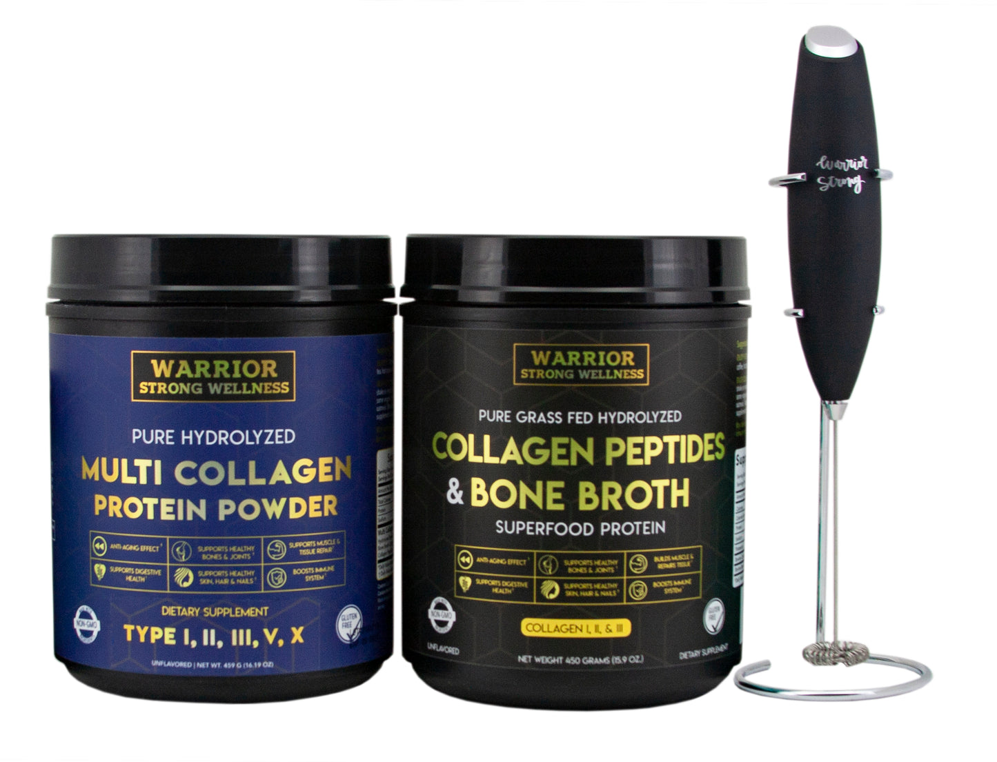 Collagen Powder Bundle with Frother