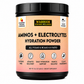 Warrior Strong Wellness Aminos + Electrolytes Hydration Powder container on a white background