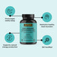 Blue product with benefits listed in blue circles