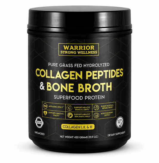 Collagen Peptides & Bone Broth Superfood - Supports Digestion, Anti-Inflammatory Health, Muscle, Tissue, Joints, Bones & Immune Health