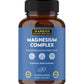 Capsule container Magnesium Complex with blue label and white background