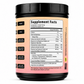 Supplement container with a label showing supplement facts on a white background