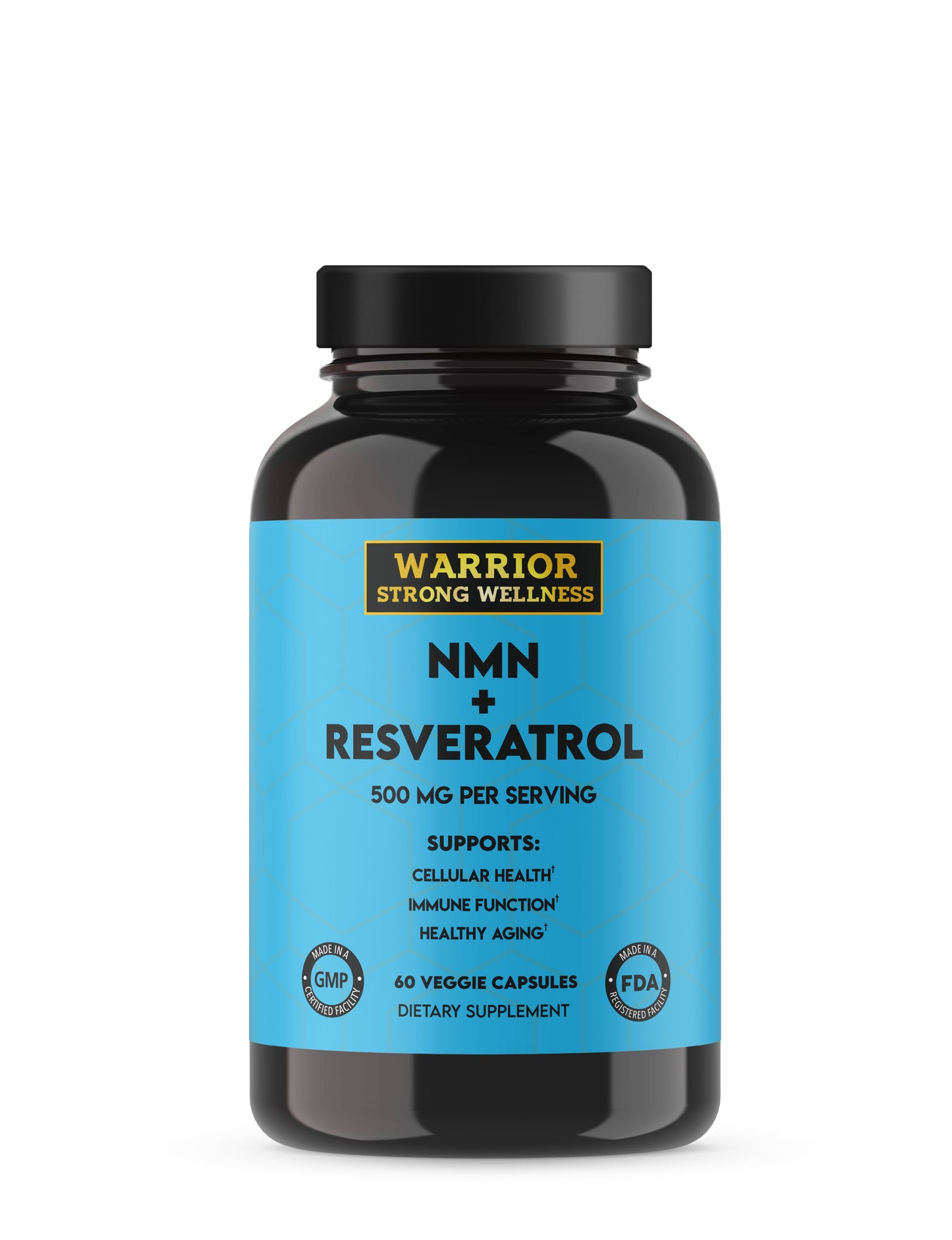 NMN + Resveratrol Supplement - Nicotinamide Mononucleotide plus Resveratrol -Supports Healthy Aging, Cellular Health & Immune Function
