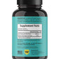 Back of Warrior Strong Wellness Ashwagandha Max supplement bottle displaying Supplement Facts, directions, ingredients, and nutrition information including organic ashwagandha and BioPerine®.
