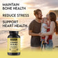 Warrior Strong Wellness Vitamins D3 & K2 supplement promoting bone health, heart health, and daily wellness with a family lifestyle image and 5,000 IU Vitamin D3 plus 180 mcg Vitamin K2.